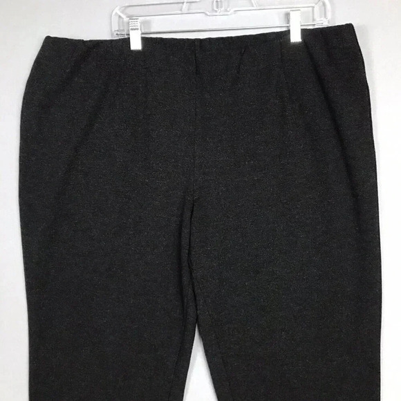 Eileen Fisher Ponte Knit Stretch Pull On Pants Women's Size 3X Black Melange - Picture 2 of 15